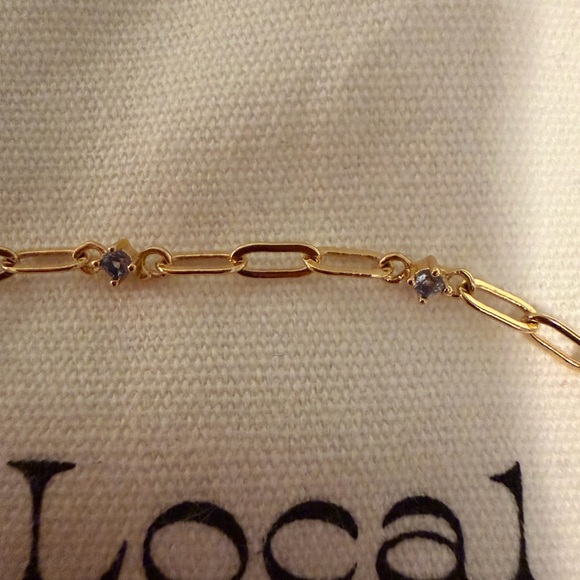 Local Eclectic Gold & Crystal Anklet - Picture 4 of 4